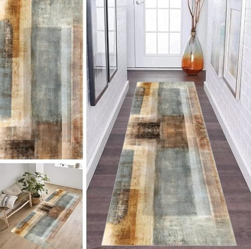 ZDYHMrj Läufer Teppich Flur Küche Waschbar rutschfest 40 * 160cm, Abstraktes Geometrisches Muster Lang Teppichmatte Dauerhaft Fur Korridor Wohnzimmer Schlafzimmer Meterware Anpassbar ZDYHMrj Läufer Teppich Flur Küche Waschbar rutschfest 40 * 160cm, Abstraktes Geometrisches Muster Lang Teppichmatte Dauerhaft Fur Korridor Wohnzimmer Schlafzimmer Meterware Anpassbar von ZDYHMrj