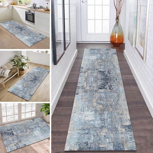 ZDYHMrj Läufer Teppich Lang Flur rutschfest Waschbar Küche Korridor Teppichläufer Grau Blau 100X450CM Lange Teppichmatten Küchenläufer Wohnzimmer Kinderzimmer Anpassbare Küchenteppich Meterware ZDYHMrj Läufer Teppich Lang Flur rutschfest Waschbar Küche Korridor Teppichläufer Grau Blau 100X450CM Lange Teppichmatten Küchenläufer Wohnzimmer Kinderzimmer Anpassbare Küchenteppich Meterware von ZDYHMrj