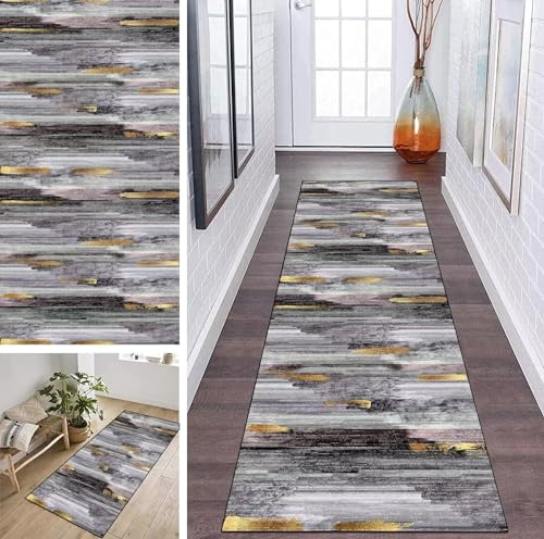 ZDYHMrj Teppich Flur Meterware Küche Gold Langer Läufer Flur rutschfest 50x300cm küchenläufer Teppichläufer Waschbar Modern Schlafzimmer Läufer Modern Wohnzimmer ZDYHMrj Teppich Flur Meterware Küche Gold Langer Läufer Flur rutschfest 50x300cm küchenläufer Teppichläufer Waschbar Modern Schlafzimmer Läufer Modern Wohnzimmer von ZDYHMrj