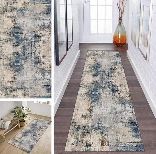 ZDYHMrj Teppich Flur Meterware Küche Grau Blau Langer Läufer Flur rutschfest 50x150cm küchenläufer Teppichläufer Waschbar Modern Schlafzimmer Läufer Modern Wohnzimmer ZDYHMrj Teppich Flur Meterware Küche Grau Blau Langer Läufer Flur rutschfest 50x150cm küchenläufer Teppichläufer Waschbar Modern Schlafzimmer Läufer Modern Wohnzimmer von ZDYHMrj