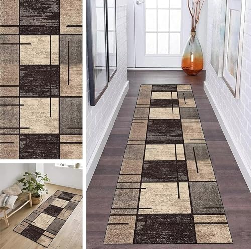 ZDYHMrj Teppich Flur Meterware Küche Vintage Braun Langer Läufer Flur rutschfest 40x500cm küchenläufer Teppichläufer Waschbar Modern Schlafzimmer Läufer Modern Wohnzimmer ZDYHMrj Teppich Flur Meterware Küche Vintage Braun Langer Läufer Flur rutschfest 40x500cm küchenläufer Teppichläufer Waschbar Modern Schlafzimmer Läufer Modern Wohnzimmer von ZDYHMrj