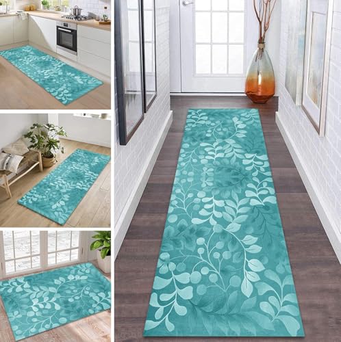 ZDYHMrj Teppich Läufer Flur Küche rutschfest waschbar Flurläufer Lang 110X100CM Kücheläufer Blau Teppichmatte Meterware Bettvorleger für Flur Esszimmer Schlafzimmer Wohnzimmer Schmutzfangteppich ZDYHMrj Teppich Läufer Flur Küche rutschfest waschbar Flurläufer Lang 110X100CM Kücheläufer Blau Teppichmatte Meterware Bettvorleger für Flur Esszimmer Schlafzimmer Wohnzimmer Schmutzfangteppich von ZDYHMrj