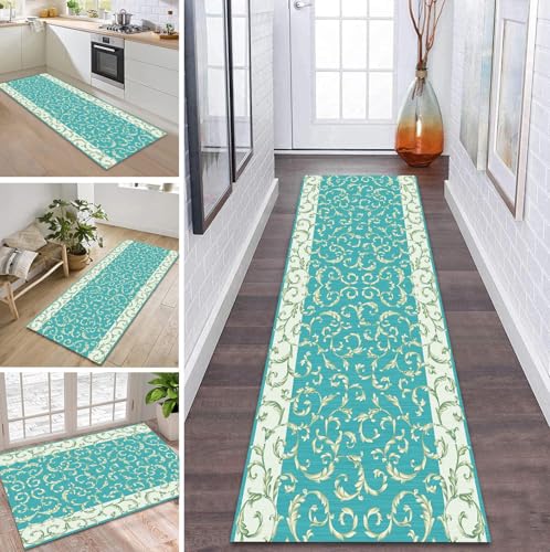 ZDYHMrj Teppich Läufer Flur Küche rutschfest waschbar Flurläufer Lang 110X300CM Kücheläufer Hellblau Teppichmatte Meterware Bettvorleger für Flur Esszimmer Schlafzimmer Wohnzimmer Schmutzfangteppich ZDYHMrj Teppich Läufer Flur Küche rutschfest waschbar Flurläufer Lang 110X300CM Kücheläufer Hellblau Teppichmatte Meterware Bettvorleger für Flur Esszimmer Schlafzimmer Wohnzimmer Schmutzfangteppich von ZDYHMrj