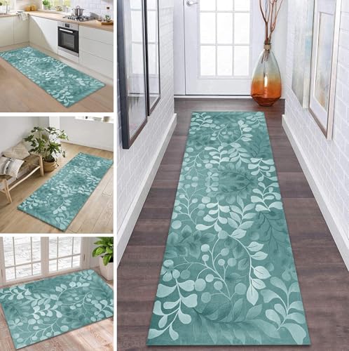 ZDYHMrj Teppich Läufer Flur Küche rutschfest waschbar Flurläufer Lang 110X450CM Kücheläufer Cyan Teppichmatte Meterware Bettvorleger für Flur Esszimmer Schlafzimmer Wohnzimmer Schmutzfangteppich ZDYHMrj Teppich Läufer Flur Küche rutschfest waschbar Flurläufer Lang 110X450CM Kücheläufer Cyan Teppichmatte Meterware Bettvorleger für Flur Esszimmer Schlafzimmer Wohnzimmer Schmutzfangteppich von ZDYHMrj