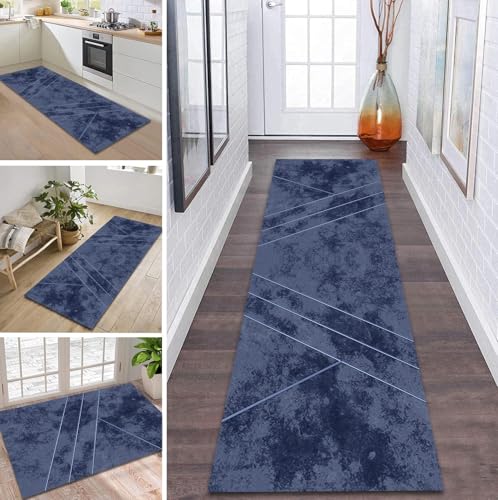 ZDYHMrj Teppich Läufer Flur Küche rutschfest waschbar Flurläufer Lang 110X500CM Kücheläufer Blau Teppichmatte Meterware Bettvorleger für Flur Esszimmer Schlafzimmer Wohnzimmer Schmutzfangteppich ZDYHMrj Teppich Läufer Flur Küche rutschfest waschbar Flurläufer Lang 110X500CM Kücheläufer Blau Teppichmatte Meterware Bettvorleger für Flur Esszimmer Schlafzimmer Wohnzimmer Schmutzfangteppich von ZDYHMrj