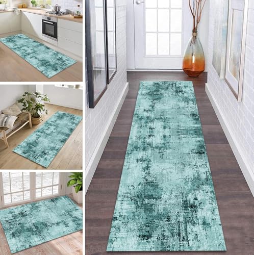 ZDYHMrj Teppich Läufer Flur Küche rutschfest waschbar Flurläufer Lang 110X500CM Kücheläufer Cyan Teppichmatte Meterware Bettvorleger für Flur Esszimmer Schlafzimmer Wohnzimmer Schmutzfangteppich ZDYHMrj Teppich Läufer Flur Küche rutschfest waschbar Flurläufer Lang 110X500CM Kücheläufer Cyan Teppichmatte Meterware Bettvorleger für Flur Esszimmer Schlafzimmer Wohnzimmer Schmutzfangteppich von ZDYHMrj