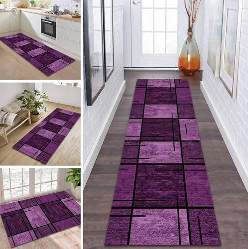 ZDYHMrj Teppich Läufer Flur Küche rutschfest waschbar Flurläufer Lang 110X500CM Kücheläufer Violett Teppichmatte Meterware Bettvorleger für Flur Esszimmer Schlafzimmer Wohnzimmer Schmutzfangteppich ZDYHMrj Teppich Läufer Flur Küche rutschfest waschbar Flurläufer Lang 110X500CM Kücheläufer Violett Teppichmatte Meterware Bettvorleger für Flur Esszimmer Schlafzimmer Wohnzimmer Schmutzfangteppich von ZDYHMrj