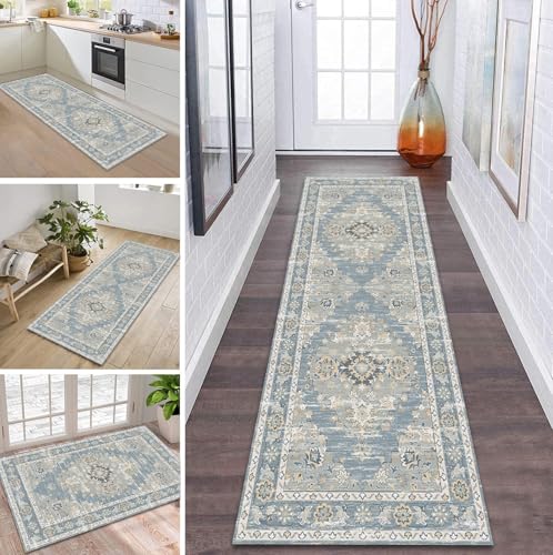 ZDYHMrj Teppich Läufer Flur Küche rutschfest waschbar Flurläufer Lang 120X300CM Kücheläufer Boho Blau Teppichmatte Meterware Bettvorleger für Flur Esszimmer Schlafzimmer Wohnzimmer Schmutzfangteppich ZDYHMrj Teppich Läufer Flur Küche rutschfest waschbar Flurläufer Lang 120X300CM Kücheläufer Boho Blau Teppichmatte Meterware Bettvorleger für Flur Esszimmer Schlafzimmer Wohnzimmer Schmutzfangteppich von ZDYHMrj