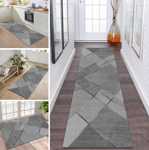 ZDYHMrj Teppich Läufer Flur Küche rutschfest waschbar Flurläufer Lang 120X450CM Kücheläufer Grau Teppichmatte Meterware Bettvorleger für Flur Esszimmer Schlafzimmer Wohnzimmer Schmutzfangteppich ZDYHMrj Teppich Läufer Flur Küche rutschfest waschbar Flurläufer Lang 120X450CM Kücheläufer Grau Teppichmatte Meterware Bettvorleger für Flur Esszimmer Schlafzimmer Wohnzimmer Schmutzfangteppich von ZDYHMrj