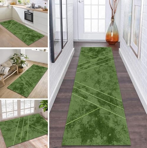 ZDYHMrj Teppich Läufer Flur Küche rutschfest waschbar Flurläufer Lang 120X450CM Kücheläufer Grün Teppichmatte Meterware Bettvorleger für Flur Esszimmer Schlafzimmer Wohnzimmer Schmutzfangteppich ZDYHMrj Teppich Läufer Flur Küche rutschfest waschbar Flurläufer Lang 120X450CM Kücheläufer Grün Teppichmatte Meterware Bettvorleger für Flur Esszimmer Schlafzimmer Wohnzimmer Schmutzfangteppich von ZDYHMrj