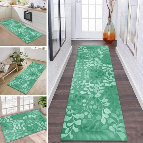 ZDYHMrj Teppich Läufer Flur Küche rutschfest waschbar Flurläufer Lang 120X500CM Kücheläufer Grün Teppichmatte Meterware Bettvorleger für Flur Esszimmer Schlafzimmer Wohnzimmer Schmutzfangteppich ZDYHMrj Teppich Läufer Flur Küche rutschfest waschbar Flurläufer Lang 120X500CM Kücheläufer Grün Teppichmatte Meterware Bettvorleger für Flur Esszimmer Schlafzimmer Wohnzimmer Schmutzfangteppich von ZDYHMrj