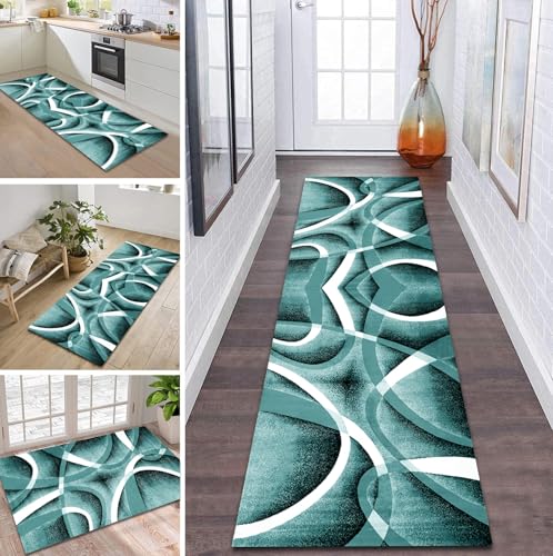 ZDYHMrj Teppich Läufer Flur Küche rutschfest waschbar Flurläufer Lang 40X100CM Kücheläufer Cyan Teppichmatte Meterware Bettvorleger für Flur Esszimmer Schlafzimmer Wohnzimmer Schmutzfangteppich ZDYHMrj Teppich Läufer Flur Küche rutschfest waschbar Flurläufer Lang 40X100CM Kücheläufer Cyan Teppichmatte Meterware Bettvorleger für Flur Esszimmer Schlafzimmer Wohnzimmer Schmutzfangteppich von ZDYHMrj