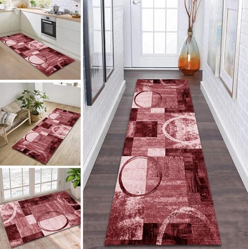 ZDYHMrj Teppich Läufer Flur Küche rutschfest waschbar Flurläufer Lang 40X100CM Kücheläufer Rot Teppichmatte Meterware Bettvorleger für Flur Esszimmer Schlafzimmer Wohnzimmer Schmutzfangteppich ZDYHMrj Teppich Läufer Flur Küche rutschfest waschbar Flurläufer Lang 40X100CM Kücheläufer Rot Teppichmatte Meterware Bettvorleger für Flur Esszimmer Schlafzimmer Wohnzimmer Schmutzfangteppich von ZDYHMrj