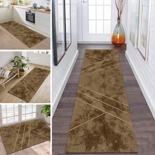ZDYHMrj Teppich Läufer Flur Küche rutschfest waschbar Flurläufer Lang 40X150CM Kücheläufer Braun Teppichmatte Meterware Bettvorleger für Flur Esszimmer Schlafzimmer Wohnzimmer Schmutzfangteppich ZDYHMrj Teppich Läufer Flur Küche rutschfest waschbar Flurläufer Lang 40X150CM Kücheläufer Braun Teppichmatte Meterware Bettvorleger für Flur Esszimmer Schlafzimmer Wohnzimmer Schmutzfangteppich von ZDYHMrj