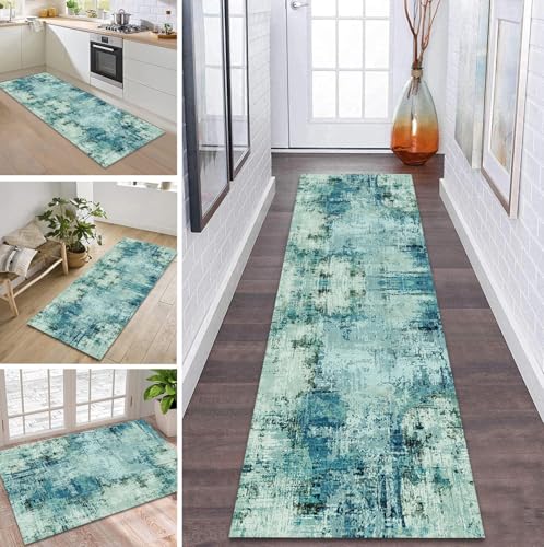 ZDYHMrj Teppich Läufer Flur Küche rutschfest waschbar Flurläufer Lang 70X200CM Kücheläufer 3D Cyan Teppichmatte Meterware Bettvorleger für Flur Esszimmer Schlafzimmer Wohnzimmer Schmutzfangteppich ZDYHMrj Teppich Läufer Flur Küche rutschfest waschbar Flurläufer Lang 70X200CM Kücheläufer 3D Cyan Teppichmatte Meterware Bettvorleger für Flur Esszimmer Schlafzimmer Wohnzimmer Schmutzfangteppich von ZDYHMrj