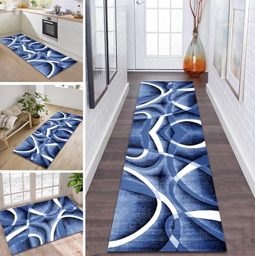 ZDYHMrj Teppich Läufer Flur Küche rutschfest waschbar Flurläufer Lang 70X280CM Kücheläufer Dunkelblau Teppichmatte Meterware Bettvorleger für Flur Esszimmer Schlafzimmer Wohnzimmer Schmutzfangteppich ZDYHMrj Teppich Läufer Flur Küche rutschfest waschbar Flurläufer Lang 70X280CM Kücheläufer Dunkelblau Teppichmatte Meterware Bettvorleger für Flur Esszimmer Schlafzimmer Wohnzimmer Schmutzfangteppich von ZDYHMrj
