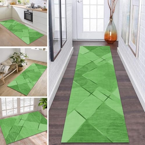 ZDYHMrj Teppich Läufer Flur Küche rutschfest waschbar Flurläufer Lang 90X400CM Kücheläufer Grün Teppichmatte Meterware Bettvorleger für Flur Esszimmer Schlafzimmer Wohnzimmer Schmutzfangteppich ZDYHMrj Teppich Läufer Flur Küche rutschfest waschbar Flurläufer Lang 90X400CM Kücheläufer Grün Teppichmatte Meterware Bettvorleger für Flur Esszimmer Schlafzimmer Wohnzimmer Schmutzfangteppich von ZDYHMrj