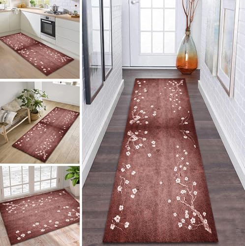 ZDYHMrj Teppich Läufer Flur Küche rutschfest waschbar Flurläufer Lang 90X500CM Kücheläufer Rot Teppichmatte Meterware Bettvorleger für Flur Esszimmer Schlafzimmer Wohnzimmer Schmutzfangteppich ZDYHMrj Teppich Läufer Flur Küche rutschfest waschbar Flurläufer Lang 90X500CM Kücheläufer Rot Teppichmatte Meterware Bettvorleger für Flur Esszimmer Schlafzimmer Wohnzimmer Schmutzfangteppich von ZDYHMrj