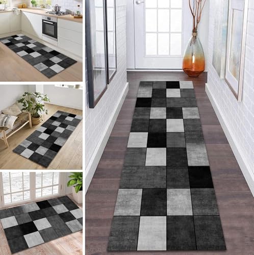 ZDYHMrj Teppich Läufer Flur Küche rutschfest waschbar Teppichläufer Lang 100X130CM Grau Schwarz Modern Design Meterware Korridor Tepiche Esszimmer Schlafzimmer Wohnzimmer Schmutzfangmatte ZDYHMrj Teppich Läufer Flur Küche rutschfest waschbar Teppichläufer Lang 100X130CM Grau Schwarz Modern Design Meterware Korridor Tepiche Esszimmer Schlafzimmer Wohnzimmer Schmutzfangmatte von ZDYHMrj