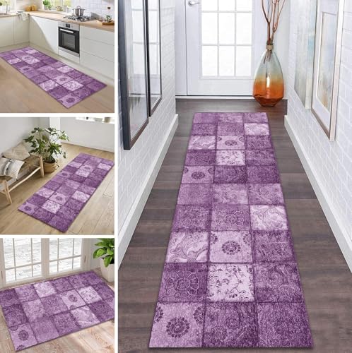 ZDYHMrj Teppich Läufer Flur Küche rutschfest waschbar Teppichläufer Lang 110X100CM Kücheläufer Violett Teppichmatte Meterware Esszimmer Schlafzimmer Wohnzimmer Flurteppich Schmutzfangteppich ZDYHMrj Teppich Läufer Flur Küche rutschfest waschbar Teppichläufer Lang 110X100CM Kücheläufer Violett Teppichmatte Meterware Esszimmer Schlafzimmer Wohnzimmer Flurteppich Schmutzfangteppich von ZDYHMrj