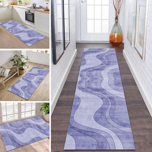 ZDYHMrj Teppich Läufer Flur Küche rutschfest waschbar Teppichläufer Lang 50X240CM Violett Modern Design Meterware Korridor Tepiche Esszimmer Schlafzimmer Wohnzimmer Schmutzfangmatte ZDYHMrj Teppich Läufer Flur Küche rutschfest waschbar Teppichläufer Lang 50X240CM Violett Modern Design Meterware Korridor Tepiche Esszimmer Schlafzimmer Wohnzimmer Schmutzfangmatte von ZDYHMrj