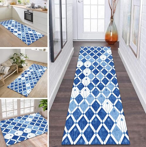 ZDYHMrj Teppich Läufer Flur Küche rutschfest waschbar Teppichläufer Lang 70X450CM Dunkelblau Modern Design Meterware Korridor Tepiche Esszimmer Schlafzimmer Wohnzimmer Schmutzfangmatte ZDYHMrj Teppich Läufer Flur Küche rutschfest waschbar Teppichläufer Lang 70X450CM Dunkelblau Modern Design Meterware Korridor Tepiche Esszimmer Schlafzimmer Wohnzimmer Schmutzfangmatte von ZDYHMrj