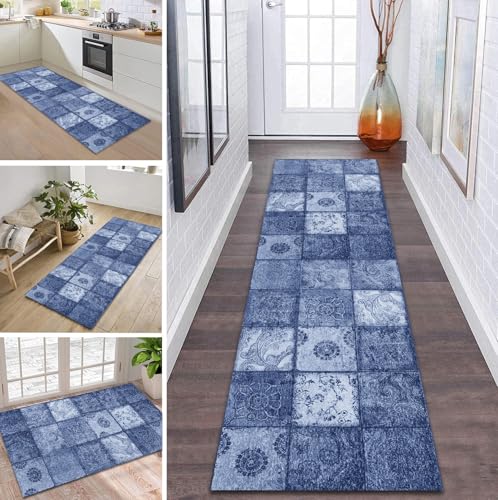 ZDYHMrj Teppich Läufer Flur Küche rutschfest waschbar Teppichläufer Lang 80X100CM Kücheläufer Blau Teppichmatte Meterware Esszimmer Schlafzimmer Wohnzimmer Flurteppich Schmutzfangteppich ZDYHMrj Teppich Läufer Flur Küche rutschfest waschbar Teppichläufer Lang 80X100CM Kücheläufer Blau Teppichmatte Meterware Esszimmer Schlafzimmer Wohnzimmer Flurteppich Schmutzfangteppich von ZDYHMrj