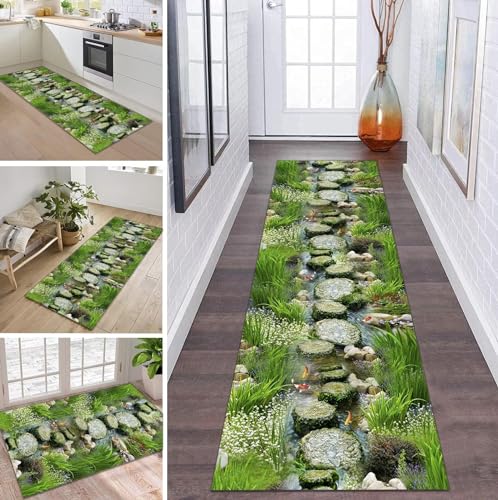 ZDYHMrj Teppich Läufer Flur Küche rutschfest waschbar Teppichläufer Lang 80X280CM 3D Grün Blume Korridor Teppichmatten Kücheteppich Schlafzimmer Wohnzimmer Flurmatten Breit 40-120cm ZDYHMrj Teppich Läufer Flur Küche rutschfest waschbar Teppichläufer Lang 80X280CM 3D Grün Blume Korridor Teppichmatten Kücheteppich Schlafzimmer Wohnzimmer Flurmatten Breit 40-120cm von ZDYHMrj