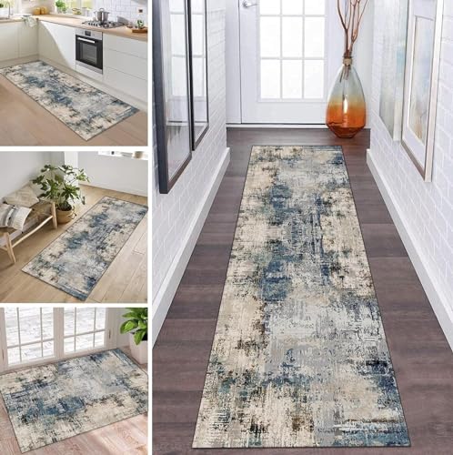 ZDYHMrj Teppich Läufer Flur Küche rutschfest waschbar Teppichläufer Lang Abstract 70X250CM Modern Design Meterware Korridor Tepiche Esszimmer Schlafzimmer Wohnzimmer Schmutzfangmatte Küchenteppich von ZDYHMrj