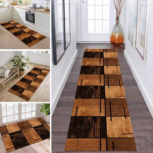 ZDYHMrj Teppich Läufer Flur Lang Küchenteppich rutschfest Waschbar Teppichläufer Braun Flurläufer 100X400CM Teppichmatten Dauerhaft Schlafzimmer Wohnzimmer Meterware Küchenläufer Anpassbar ZDYHMrj Teppich Läufer Flur Lang Küchenteppich rutschfest Waschbar Teppichläufer Braun Flurläufer 100X400CM Teppichmatten Dauerhaft Schlafzimmer Wohnzimmer Meterware Küchenläufer Anpassbar von ZDYHMrj