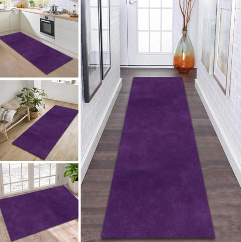 ZDYHMrj Teppich Läufer Flur rutschfest 100X160CM Violett Küchenteppich Waschbar Flurläufer Modern Teppichläufer, Korridor Teppich Läufer für Flur, Küche, Eingang, Wohnzimmer Schmutzfangteppich ZDYHMrj Teppich Läufer Flur rutschfest 100X160CM Violett Küchenteppich Waschbar Flurläufer Modern Teppichläufer, Korridor Teppich Läufer für Flur, Küche, Eingang, Wohnzimmer Schmutzfangteppich von ZDYHMrj