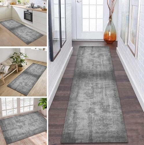 ZDYHMrj Teppich Läufer Flur rutschfest 100X240CM Grau Küchenteppich Waschbar Flurläufer Modern Teppichläufer, Korridor Teppich Läufer für Flur, Küche, Eingang, Wohnzimmer Schmutzfangteppich ZDYHMrj Teppich Läufer Flur rutschfest 100X240CM Grau Küchenteppich Waschbar Flurläufer Modern Teppichläufer, Korridor Teppich Läufer für Flur, Küche, Eingang, Wohnzimmer Schmutzfangteppich von ZDYHMrj