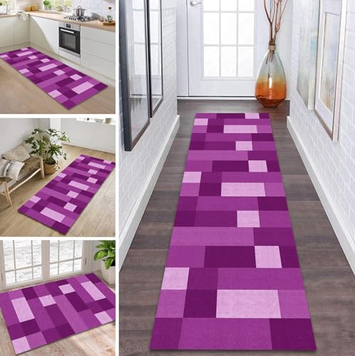 ZDYHMrj Teppich Läufer Flur rutschfest 110X500CM Rosa lila Küchenteppich Waschbar Flurläufer Modern Teppichläufer, Korridor Teppich Läufer für Flur, Küche, Eingang, Wohnzimmer Schmutzfangteppich ZDYHMrj Teppich Läufer Flur rutschfest 110X500CM Rosa lila Küchenteppich Waschbar Flurläufer Modern Teppichläufer, Korridor Teppich Läufer für Flur, Küche, Eingang, Wohnzimmer Schmutzfangteppich von ZDYHMrj