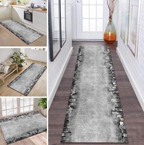 ZDYHMrj Teppich Läufer Flur rutschfest 120X300CM Grau Küchenteppich Waschbar Flurläufer Modern Teppichläufer, Korridor Teppich Läufer für Flur, Küche, Eingang, Wohnzimmer Schmutzfangteppich ZDYHMrj Teppich Läufer Flur rutschfest 120X300CM Grau Küchenteppich Waschbar Flurläufer Modern Teppichläufer, Korridor Teppich Läufer für Flur, Küche, Eingang, Wohnzimmer Schmutzfangteppich von ZDYHMrj