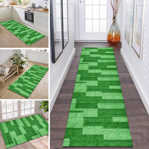 ZDYHMrj Teppich Läufer Flur rutschfest 120X300CM Grün Küchenteppich Waschbar Flurläufer Modern Teppichläufer, Korridor Teppich Läufer für Flur, Küche, Eingang, Wohnzimmer Schmutzfangteppich ZDYHMrj Teppich Läufer Flur rutschfest 120X300CM Grün Küchenteppich Waschbar Flurläufer Modern Teppichläufer, Korridor Teppich Läufer für Flur, Küche, Eingang, Wohnzimmer Schmutzfangteppich von ZDYHMrj