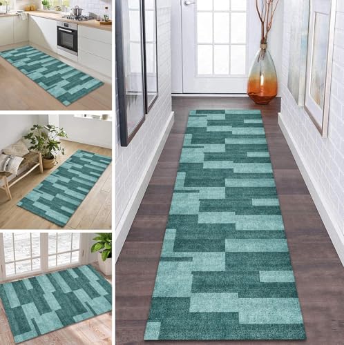 ZDYHMrj Teppich Läufer Flur rutschfest 120X350CM Cyan Küchenteppich Waschbar Flurläufer Modern Teppichläufer, Korridor Teppich Läufer für Flur, Küche, Eingang, Wohnzimmer Schmutzfangteppich ZDYHMrj Teppich Läufer Flur rutschfest 120X350CM Cyan Küchenteppich Waschbar Flurläufer Modern Teppichläufer, Korridor Teppich Läufer für Flur, Küche, Eingang, Wohnzimmer Schmutzfangteppich von ZDYHMrj
