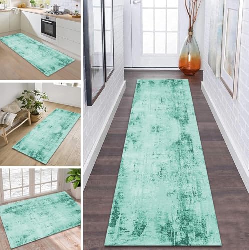 ZDYHMrj Teppich Läufer Flur rutschfest 120X400CM Türkis Küchenteppich Waschbar Flurläufer Modern Teppichläufer, Korridor Teppich Läufer für Flur, Küche, Eingang, Wohnzimmer Schmutzfangteppich ZDYHMrj Teppich Läufer Flur rutschfest 120X400CM Türkis Küchenteppich Waschbar Flurläufer Modern Teppichläufer, Korridor Teppich Läufer für Flur, Küche, Eingang, Wohnzimmer Schmutzfangteppich von ZDYHMrj