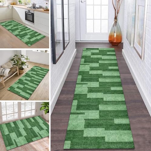 ZDYHMrj Teppich Läufer Flur rutschfest 120X450CM Grün Küchenteppich Waschbar Flurläufer Modern Teppichläufer, Korridor Teppich Läufer für Flur, Küche, Eingang, Wohnzimmer Schmutzfangteppich ZDYHMrj Teppich Läufer Flur rutschfest 120X450CM Grün Küchenteppich Waschbar Flurläufer Modern Teppichläufer, Korridor Teppich Läufer für Flur, Küche, Eingang, Wohnzimmer Schmutzfangteppich von ZDYHMrj