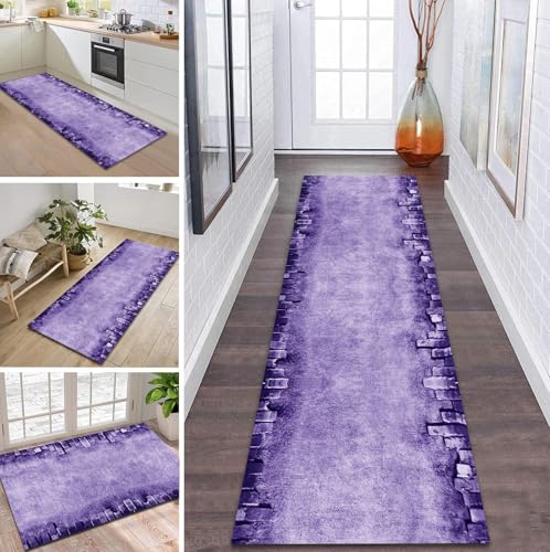 ZDYHMrj Teppich Läufer Flur rutschfest 120X450CM Violett Küchenteppich Waschbar Flurläufer Modern Teppichläufer, Korridor Teppich Läufer für Flur, Küche, Eingang, Wohnzimmer Schmutzfangteppich ZDYHMrj Teppich Läufer Flur rutschfest 120X450CM Violett Küchenteppich Waschbar Flurläufer Modern Teppichläufer, Korridor Teppich Läufer für Flur, Küche, Eingang, Wohnzimmer Schmutzfangteppich von ZDYHMrj