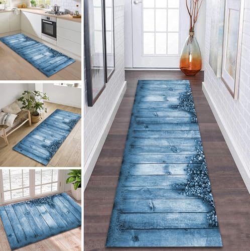 ZDYHMrj Teppich Läufer Flur rutschfest 40X100CM Blau Küchenteppich Waschbar Flurläufer Modern Teppichläufer, Korridor Teppich Läufer für Flur, Küche, Eingang, Wohnzimmer Schmutzfangteppich ZDYHMrj Teppich Läufer Flur rutschfest 40X100CM Blau Küchenteppich Waschbar Flurläufer Modern Teppichläufer, Korridor Teppich Läufer für Flur, Küche, Eingang, Wohnzimmer Schmutzfangteppich von ZDYHMrj
