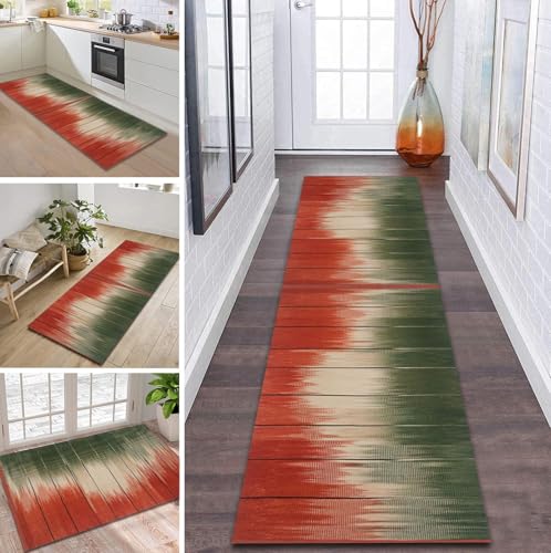 ZDYHMrj Teppich Läufer Flur rutschfest 40X150CM Rot Grün Küchenteppich Waschbar Flurläufer Modern Teppichläufer, Korridor Teppich Läufer für Flur, Küche, Eingang, Wohnzimmer Schmutzfangteppich ZDYHMrj Teppich Läufer Flur rutschfest 40X150CM Rot Grün Küchenteppich Waschbar Flurläufer Modern Teppichläufer, Korridor Teppich Läufer für Flur, Küche, Eingang, Wohnzimmer Schmutzfangteppich von ZDYHMrj