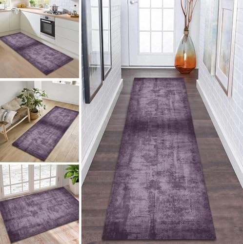 ZDYHMrj Teppich Läufer Flur rutschfest 40X60CM Violett Küchenteppich Waschbar Flurläufer Modern Teppichläufer, Korridor Teppich Läufer für Flur, Küche, Eingang, Wohnzimmer Schmutzfangteppich ZDYHMrj Teppich Läufer Flur rutschfest 40X60CM Violett Küchenteppich Waschbar Flurläufer Modern Teppichläufer, Korridor Teppich Läufer für Flur, Küche, Eingang, Wohnzimmer Schmutzfangteppich von ZDYHMrj