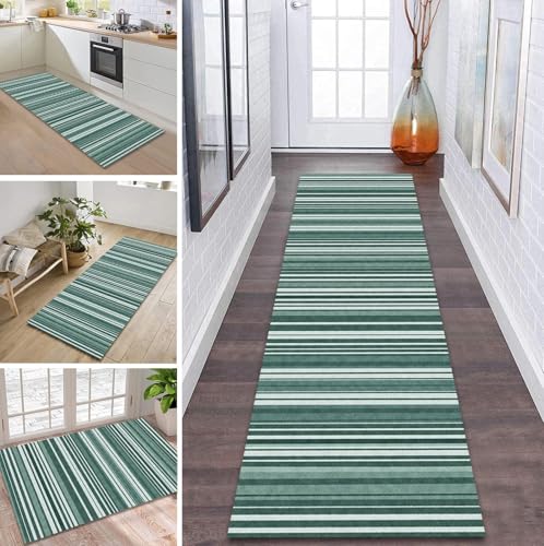 ZDYHMrj Teppich Läufer Flur rutschfest 40X90CM Grün Grau Küchenteppich Waschbar Flurläufer Modern Teppichläufer, Korridor Teppich Läufer für Flur, Küche, Eingang, Wohnzimmer Schmutzfangteppich ZDYHMrj Teppich Läufer Flur rutschfest 40X90CM Grün Grau Küchenteppich Waschbar Flurläufer Modern Teppichläufer, Korridor Teppich Läufer für Flur, Küche, Eingang, Wohnzimmer Schmutzfangteppich von ZDYHMrj