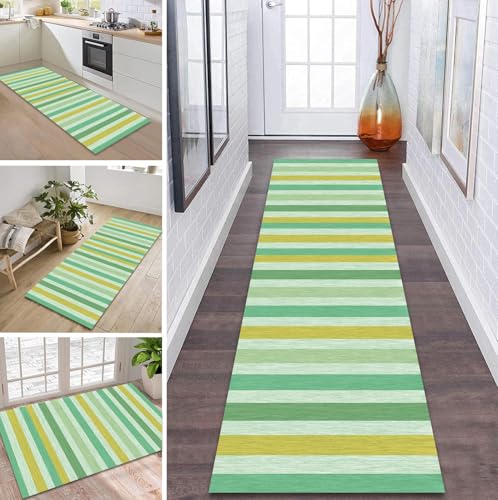 ZDYHMrj Teppich Läufer Flur rutschfest 50X160CM Grün Gelb Küchenteppich Waschbar Flurläufer Modern Teppichläufer, Korridor Teppich Läufer für Flur, Küche, Eingang, Wohnzimmer Schmutzfangteppich ZDYHMrj Teppich Läufer Flur rutschfest 50X160CM Grün Gelb Küchenteppich Waschbar Flurläufer Modern Teppichläufer, Korridor Teppich Läufer für Flur, Küche, Eingang, Wohnzimmer Schmutzfangteppich von ZDYHMrj