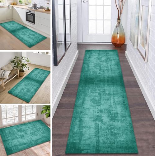 ZDYHMrj Teppich Läufer Flur rutschfest 50X180CM Cyan Küchenteppich Waschbar Flurläufer Modern Teppichläufer, Korridor Teppich Läufer für Flur, Küche, Eingang, Wohnzimmer Schmutzfangteppich ZDYHMrj Teppich Läufer Flur rutschfest 50X180CM Cyan Küchenteppich Waschbar Flurläufer Modern Teppichläufer, Korridor Teppich Läufer für Flur, Küche, Eingang, Wohnzimmer Schmutzfangteppich von ZDYHMrj
