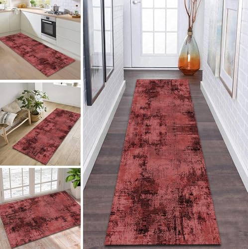 ZDYHMrj Teppich Läufer Flur rutschfest 50X350CM Rot Schwarz Küchenteppich Waschbar Flurläufer Modern Teppichläufer, Korridor Teppich Läufer für Flur, Küche, Eingang, Wohnzimmer Schmutzfangteppich ZDYHMrj Teppich Läufer Flur rutschfest 50X350CM Rot Schwarz Küchenteppich Waschbar Flurläufer Modern Teppichläufer, Korridor Teppich Läufer für Flur, Küche, Eingang, Wohnzimmer Schmutzfangteppich von ZDYHMrj