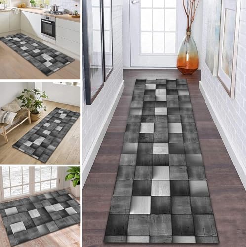 ZDYHMrj Teppich Läufer Flur rutschfest 60X160CM Grau Küchenteppich Waschbar Flurläufer Modern Teppichläufer, Korridor Teppich Läufer für Flur, Küche, Eingang, Wohnzimmer Schmutzfangteppich ZDYHMrj Teppich Läufer Flur rutschfest 60X160CM Grau Küchenteppich Waschbar Flurläufer Modern Teppichläufer, Korridor Teppich Läufer für Flur, Küche, Eingang, Wohnzimmer Schmutzfangteppich von ZDYHMrj