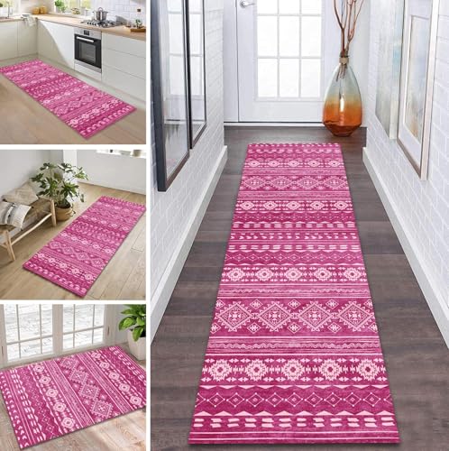 ZDYHMrj Teppich Läufer Flur rutschfest 60X240CM Rosa Marokko Küchenteppich Waschbar Flurläufer Modern Teppichläufer, Korridor Teppich Läufer für Flur, Küche, Eingang, Wohnzimmer Schmutzfangteppich ZDYHMrj Teppich Läufer Flur rutschfest 60X240CM Rosa Marokko Küchenteppich Waschbar Flurläufer Modern Teppichläufer, Korridor Teppich Läufer für Flur, Küche, Eingang, Wohnzimmer Schmutzfangteppich von ZDYHMrj