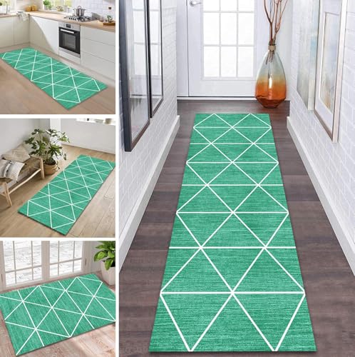 ZDYHMrj Teppich Läufer Flur rutschfest 60X250CM Grün Weiß Küchenteppich Waschbar Flurläufer Modern Teppichläufer, Korridor Teppich Läufer für Flur, Küche, Eingang, Wohnzimmer Schmutzfangteppich ZDYHMrj Teppich Läufer Flur rutschfest 60X250CM Grün Weiß Küchenteppich Waschbar Flurläufer Modern Teppichläufer, Korridor Teppich Läufer für Flur, Küche, Eingang, Wohnzimmer Schmutzfangteppich von ZDYHMrj