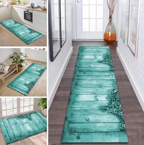 ZDYHMrj Teppich Läufer Flur rutschfest 60X280CM Cyan Küchenteppich Waschbar Flurläufer Modern Teppichläufer, Korridor Teppich Läufer für Flur, Küche, Eingang, Wohnzimmer Schmutzfangteppich ZDYHMrj Teppich Läufer Flur rutschfest 60X280CM Cyan Küchenteppich Waschbar Flurläufer Modern Teppichläufer, Korridor Teppich Läufer für Flur, Küche, Eingang, Wohnzimmer Schmutzfangteppich von ZDYHMrj